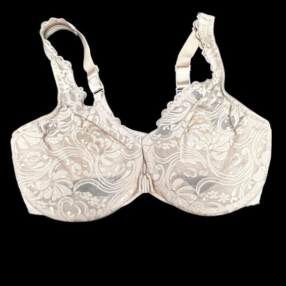 GLAMORISE Bra 36DD Front Close‎ Back Wonderwire Bra 6427 Beige - Picture 1 of 6